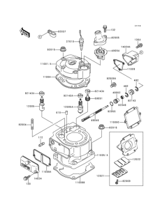 KDX125 Cylinder head / cylinder(1 / 2)