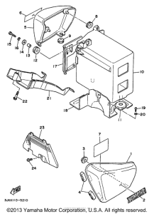 XV1100J Боковые обтекатели