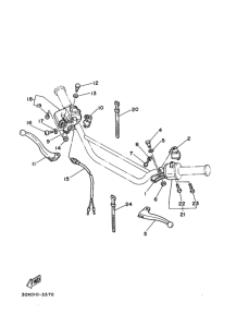 XT250T ﾊﾝﾄﾞﾙｽｲﾂﾁ. ﾚﾊﾞｰ