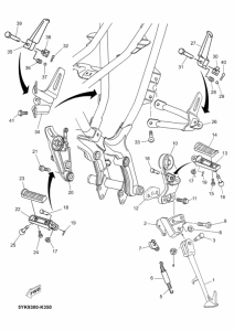 MT03 Support & repose pied