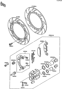 ZX750 Front brake(zx750f-016328-   )