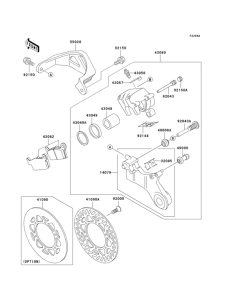 KX500 Rear brake(kx500-e16)