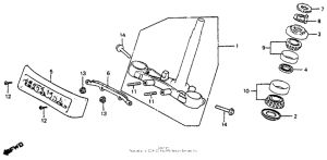CB750SC Траверса нижняя