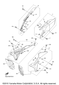 YZ450FFL Боковые обтекатели