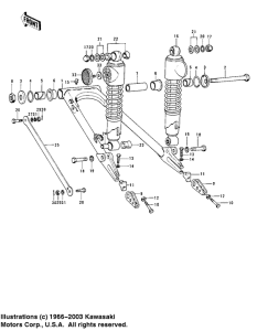 Z1 Swing arm / shock absorbers