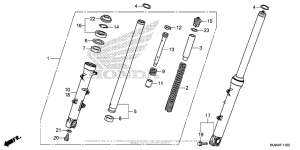 CBR500R (ABS) Передняя вилка
