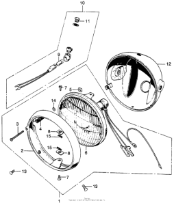 CL175 Cl headlight + headlight case k4-k6