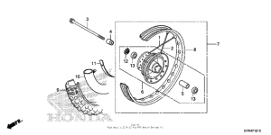 CRF110F Переднее колесо