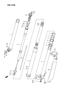 RM125 Передняя вилка