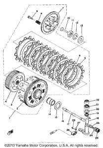 TY250D Сцепление