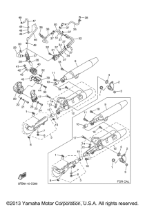 XVS650AT Выхлопная система