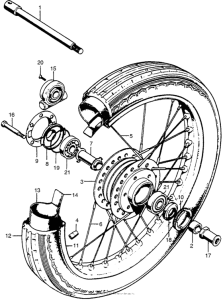 CB750 Переднее колесо