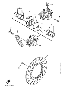 FZ600 Задний суппорт