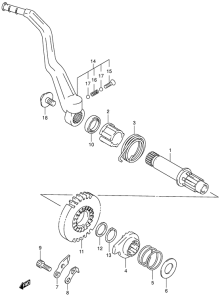 DR-Z400 Ножной стартер