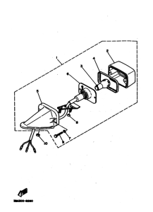 TY250R TY250 Taillight unit ass`y