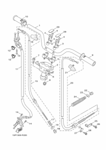 XF50 Рулевой рычаг и кабель