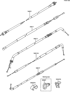 ZX600 Тросы управления