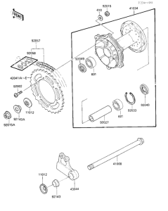 KX500 Задняя втулка
