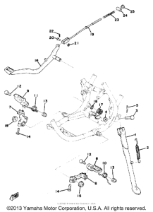 DT175C Stand-footrest-brake pedal
