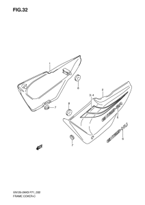 EN125 Обтекатель задний