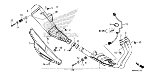 CBR500R (ABS) Глушитель