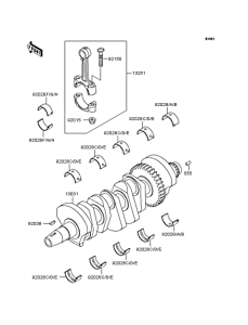 ZX400 Коленвал