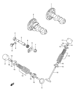 DR-Z400 Распределительный вал-клапаны