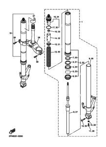 YZF-R1S Вилка передней оси