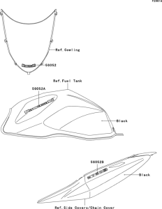 ZR750 Наклейки (черные)