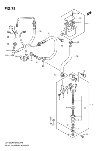 GSF650S (ABS) Задний тормозной цилиндр