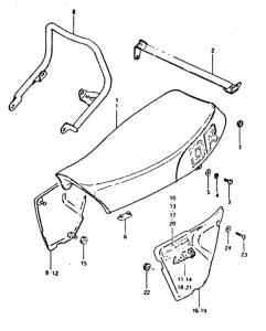 DR400 Seat - frame cover