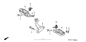 XR400R Подножки