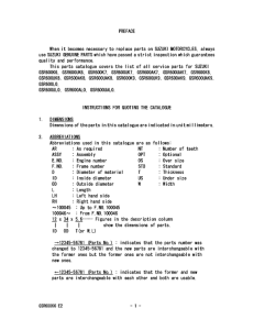 GSR600 Catalog preface