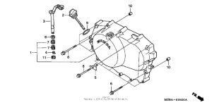 VT600CD Крышка картера правая