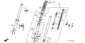 CRM50R Вилка передней оси