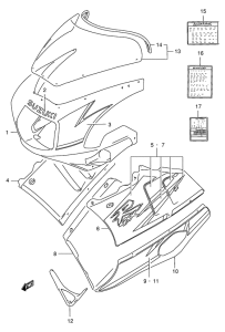 GSX-R400 Cowling body