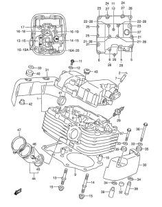 VL1500 Головка цилиндров