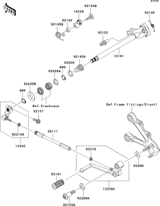 ZX600 Механизм переключения передач