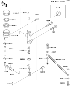 ZR550 Задний торм цилиндр