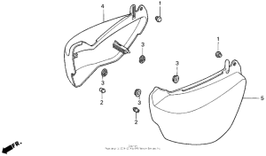 VF750C Боковые обтекатели