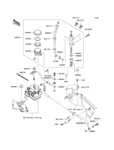 KLE650 Задний торм цилиндр