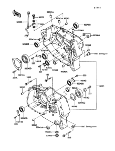 KL250 Картер двигателя