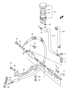 DR800 Задний тормозной цилиндр