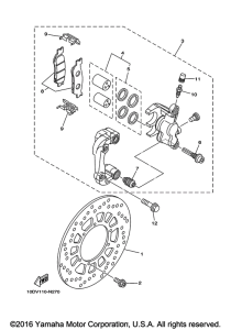 TW200E Передний суппорт