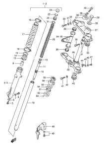 TS125 Вилка передней оси