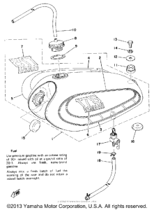 YZ175 Топливный бак