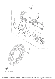 XVS950CUD Передний суппорт