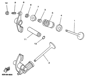 YP125R Клапана