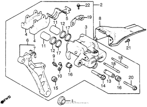 GL1100I Задний суппорт