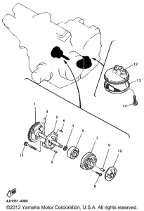 YZF600RHC Масляный насос